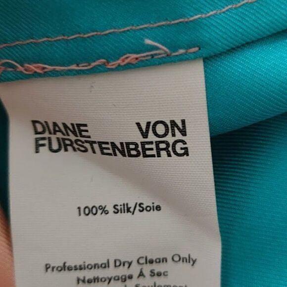 Diane Von Furstenberg Silk Multicolour Short Mini Sleeveless Dress - Picture 6 of 6